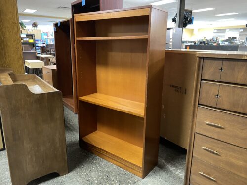 Wooden 5-Shelf Bookcase As Is