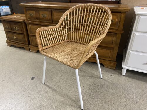 IKEA Nilsove Natural Wicker Chair w/ White Legs (Set of 2)
