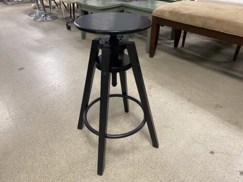 Black Wood Adjustable Stool (Set of 2)