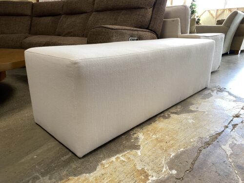 RESTORATION HARDWARE Extra Long White Fabric Ottoman