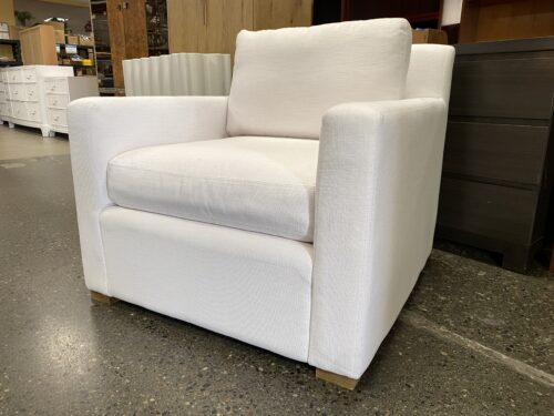 RESTORATION HARDWARE Belgian Track White Arm Chair