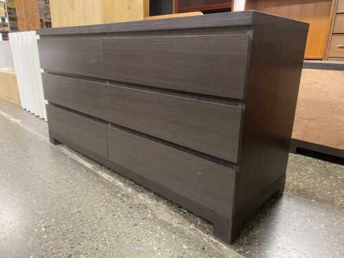 Dark Brown 6-Drawer Dresser