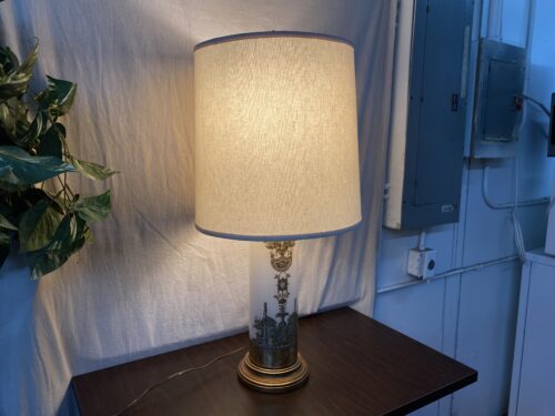 Large Gold Neoclassical Table Lamp