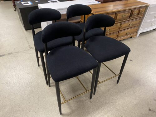 RESTORATION HARDWARE Arno Black Barstool (Set of 4)