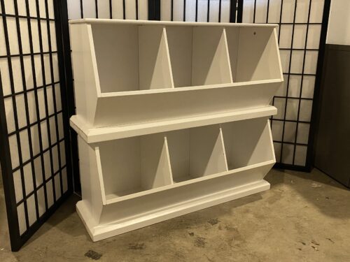 Sectioned White Bin Storage