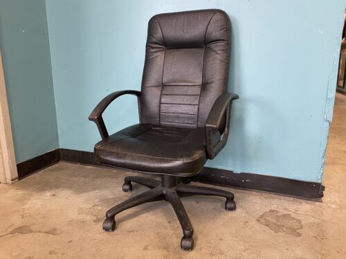 Black Leather High Back Office Chair