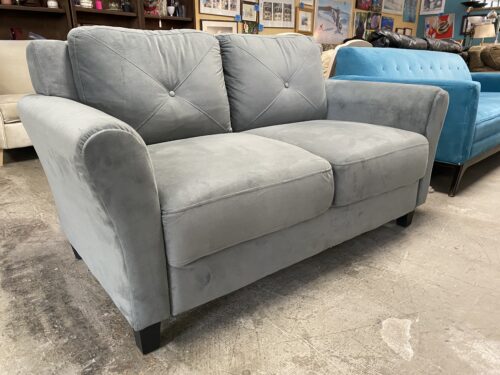 LIFESTYLE SOLUTIONS Taryn Loveseat in Dark Gray