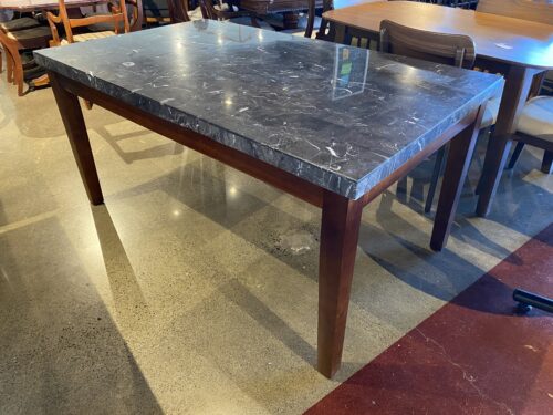 Black and Grey Stone Top Dining Table