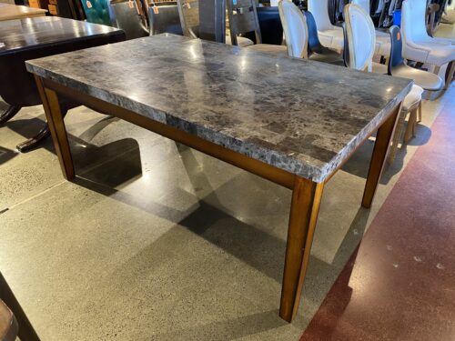 Beige and Grey Stone Top Dining Table