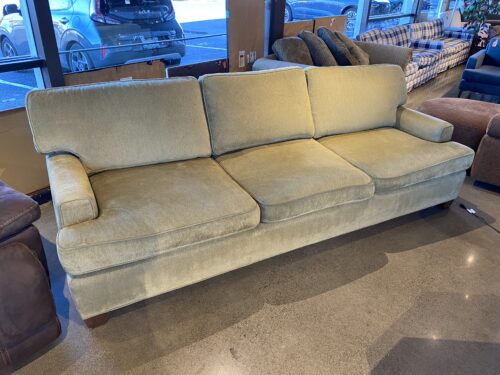 99" Wide Sunshine Green Three Seater Couch