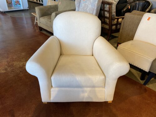 Off White Upholstered Rocking Chair