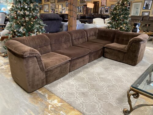 Chocolate Microfiber 5-Piece Modular Sectional