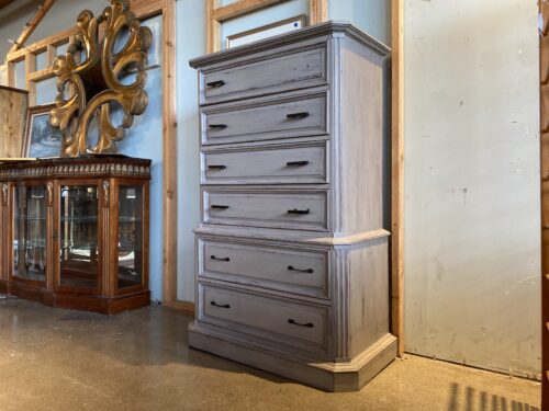 THOMASVILLE Farmhouse Rustic Grey Tallboy Dresser