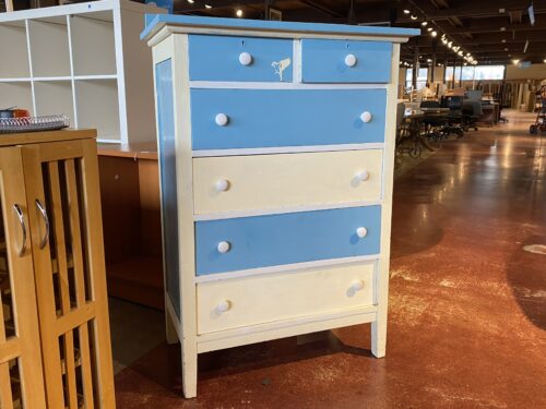 Old School Blue & White Dresser