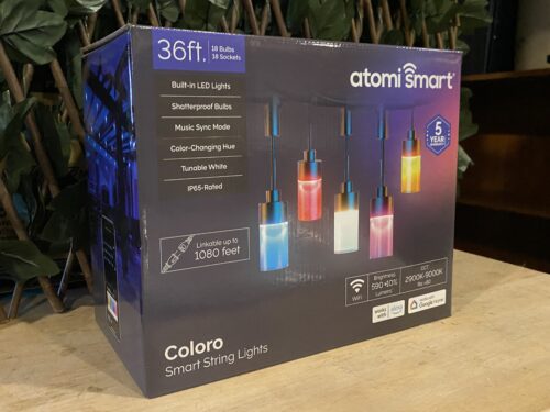ATOMI Coloro 36Ft. Smart String Light, 18 Bulbs