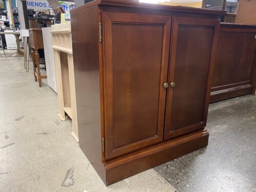 Small Brown Media Cabinet