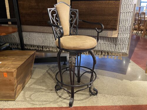 Fancy Plush Seat Swivel Barstool