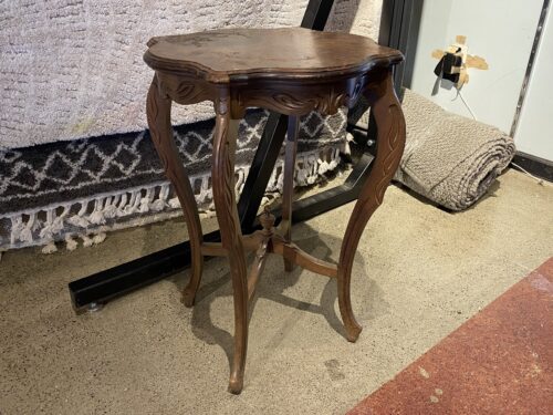 Petite Vintage Accent Table w/ Inlay Details