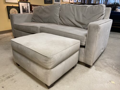 ALBANY INDUSTRIES Modern Grey Sofa w/ Ottoman