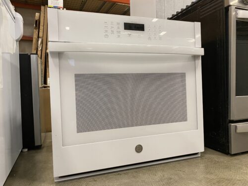 GE White Single Electric Oven with Scan-To-Cook and Built-In WiFi Model #JTS3000DN2WW