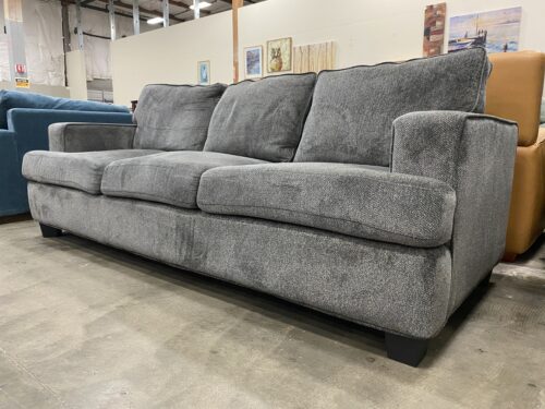 Dark Grey Heathered 3 Seat Sofa