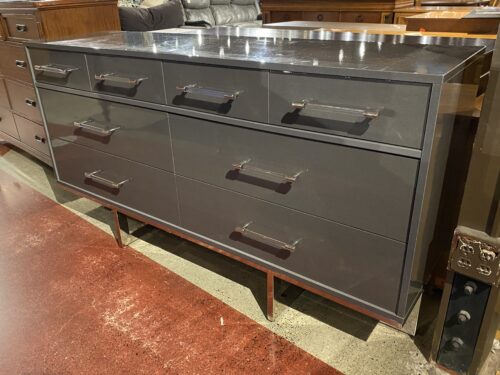 Chic Modern Doublewide Dresser w/ Acrylic Bar Hardware