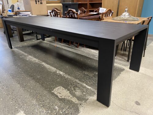 RESTORATION HARDWARE Marbella Aluminum 120" Rectangular Dining Table in Iron