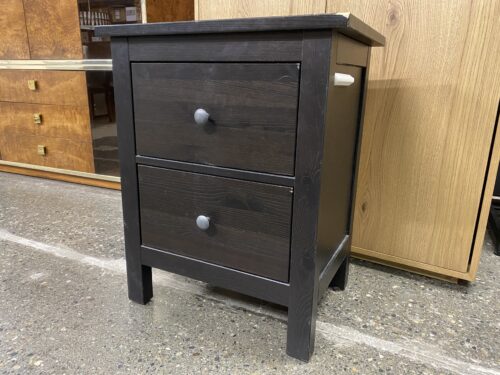 IKEA Hemnes Black 2-Drawer Nightstand