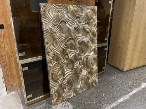 Golden Waves Painted Wall Décor