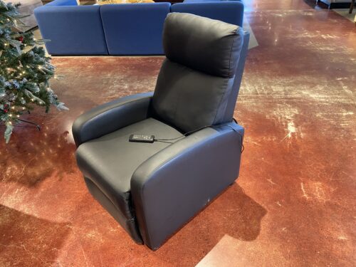 Slim Black Massage Chair w/ Remote
