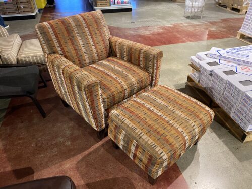 FLEXSTEELE Accent Chair with Matching Ottoman