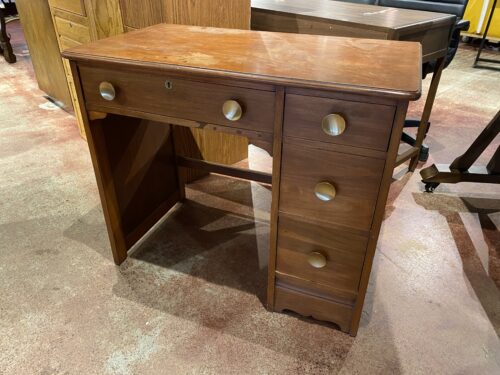 Vintage Petite Desk with Four Drawers