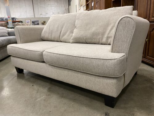 Beige Woven Loveseat