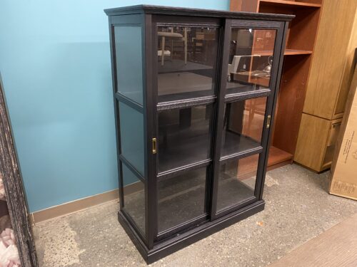 IKEA Black Malsjo Display Cabinet
