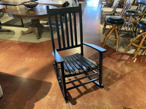 Wooden Porch Rocking Chair - Black