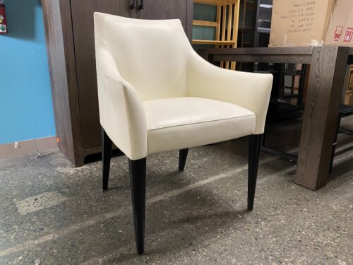 DAKOTA JACKSON Custom Iko White Leather Accent Chair