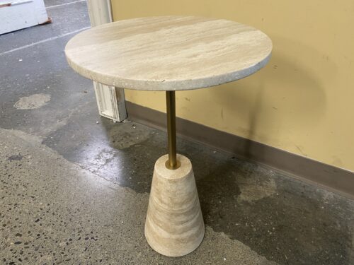 RESTORATION HARDWARE Valentino Round Marble Side Table
