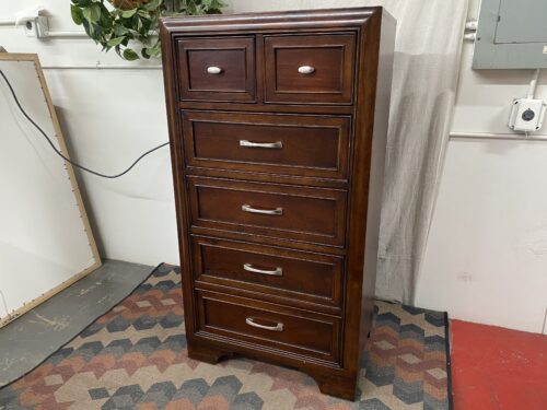 SAMSON INTERNATIONAL Cherry Finish 6-Drawer Tall Dresser