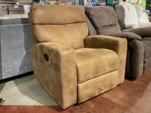 BRANDO Toffee Brown Manual Glider Recliner Armchair