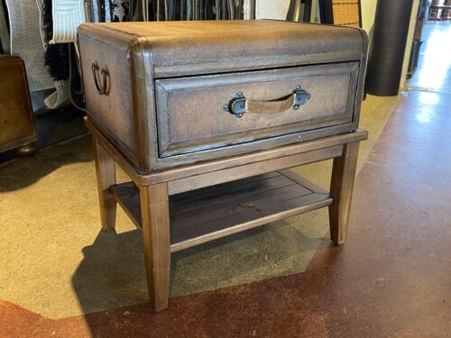 Elevated Map Trunk Side Table