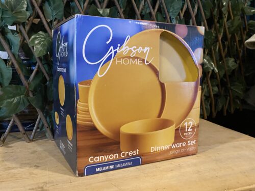 NEW! GIBSON HOME Canyon Crest 12 Pc. Melamine Dish Set