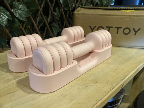 NEW! YOTTOY 4-in-1 2-5Lb. Adjustable Dumbbells, Pink