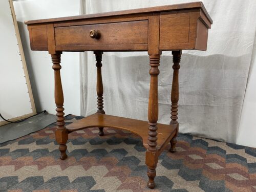Vintage Colonial Side Table w/ 3-Drawers