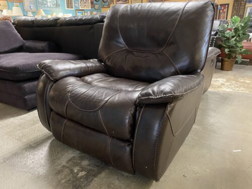 Chocolate Brown Manual Reclining Armchair