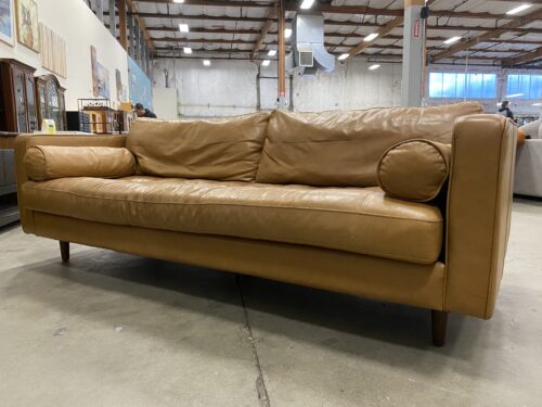 ARTICLE Sven Tufted Brown Leather Sofa
