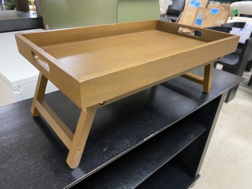 Wooden Serving Tray w/ Folding Legs