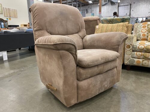 LA-Z-BOY Brown Plush Rocking Manual Recliner