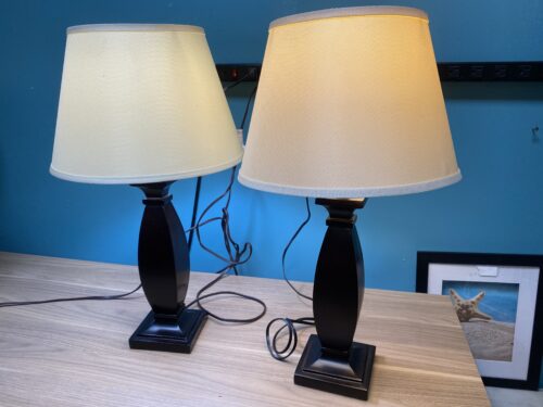 Dark Brown Modern Table Lamp (Set of 2)