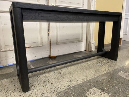 RESTORATION HARDWARE Breton Console Table in Black Oak