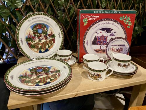 INTERNATIONAL CHINA "A Christmas Story" 12Pc. Service for Four
